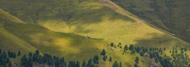 Summer alpine landscape from Catinaccio Group in the Dolomites, Italy, Europe clipart