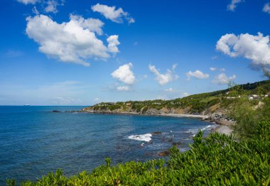 Livorno, Toskana, İtalya ve Avrupa yakınlarındaki yaz deniz manzarası