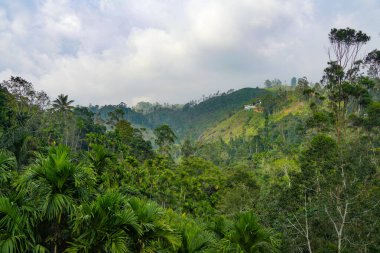 Little Adams 'ın Ella, Sri Lanka, Asya' daki fırtınalı manzarası.