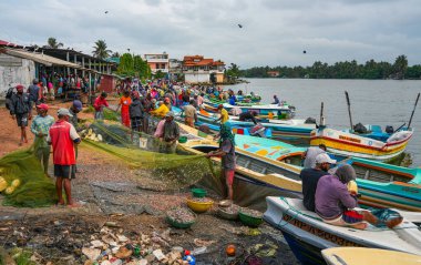 Chillaw, Sri Lanka, Asya 'daki balık pazarı