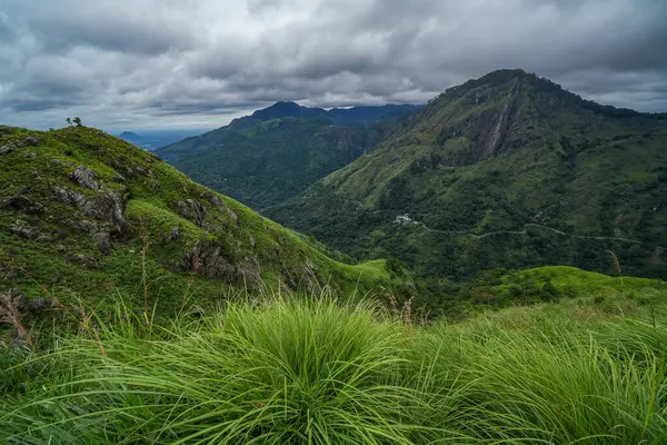 Ella, Sri Lanka, Asya 'daki Little Adams tepesinden panoramik manzara