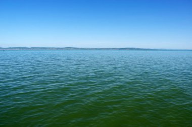 Yazın Balaton Gölü 'nün güzel manzarası, Macaristan, Avrupa