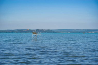 Yazın Balaton Gölü 'nün güzel manzarası, Macaristan, Avrupa