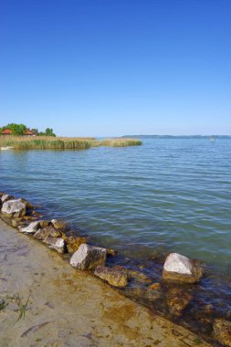 Yazın Balaton Gölü 'nün güzel manzarası, Macaristan, Avrupa