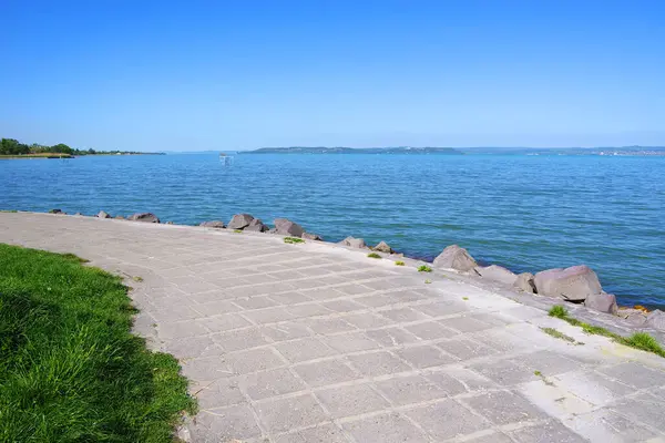 Yazın Balaton Gölü 'nün güzel manzarası, Macaristan, Avrupa