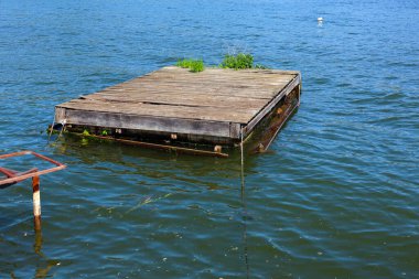 Tuna nehri ve Orsova şehri, deniz manzarası. Orsova, Romanya, Avrupa