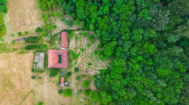 Aerial drone photography of Tasnei Gorges in Mehedinti Mountains, Romania, Europe