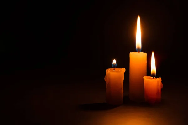 Bright Burning Candle Darkness Remembrance Memorial Day Symbol Inglés Vela —  Fotos de Stock