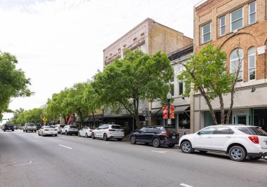 Valdosta, Georgia, USA - April 16, 2022: The old business district on Patterson Street