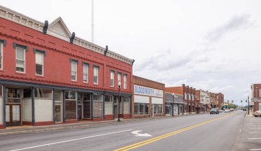 Tifton, Georgia, USA - April 17, 2022: The old business district on 2nd Street