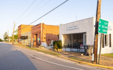 Morgan, Georgia, USA - April 19, 2022: The old business district on Dickey Street