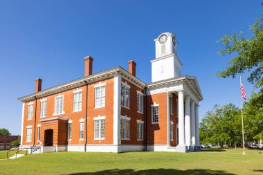 Lumpkin, Georgia, USA - April 19, 2022: The Stewart County Courthouse