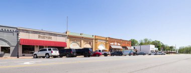 Ellaville, Georgia, USA - April 19, 2022: The old business district on Oglethorpe Street