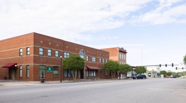 Camilla, Georgia, USA - April 17, 2022: The old business district on Broad Street