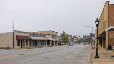 Cairo, Georgia, USA - April 16, 2022: The Business District on Broad Street