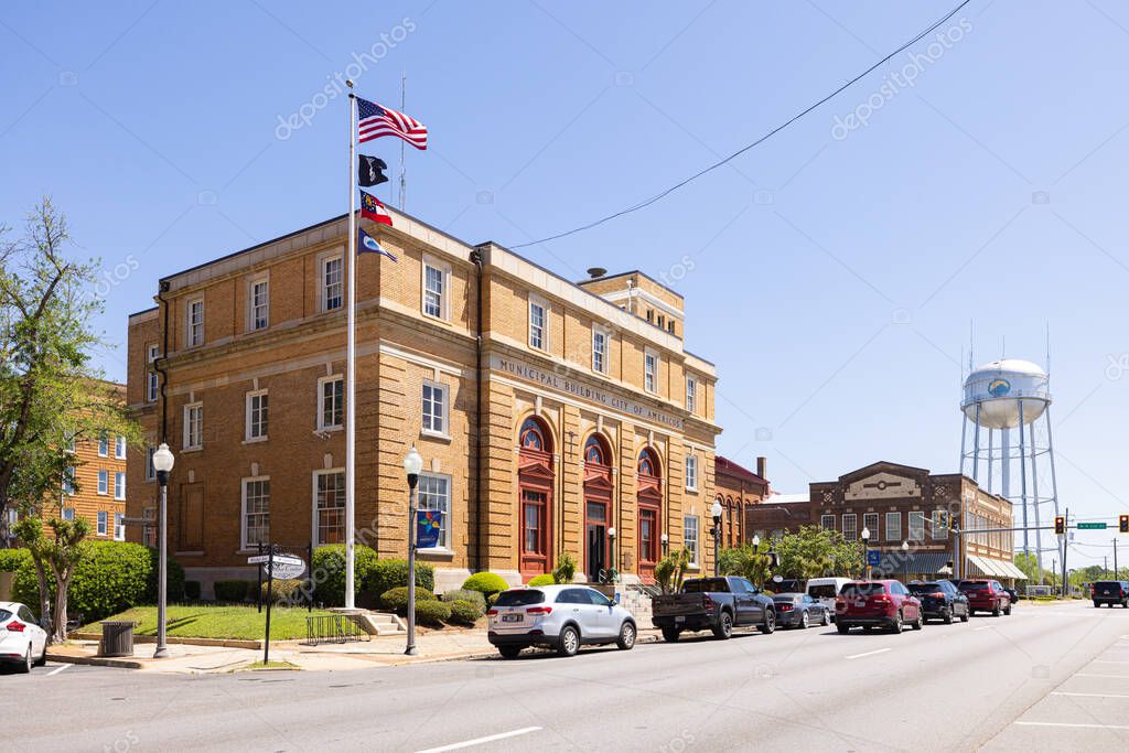 Americus, USA April 19, 2022 The Municipal Building City of