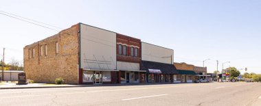 Sulphur, Oklahoma, USA - October 19, 2022 The old business district on Broadway Avenue