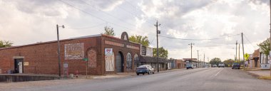 Keota, Oklahoma, USA - October 15, 2022: The old business district on Main Street
