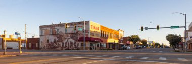 Kingfisher, Oklahoma, USA - October 17, 2022: The old business district on Main Street