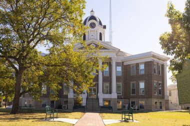 Marietta, Oklahoma, USA - October 19, 2022: The Love County Courthouse