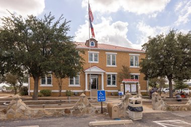 Tilden, Texas, USA - October 14, 2022: The McMullen County Courthouse