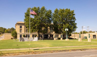 Poteau, Oklahoma, USA - October 15, 2022: The Le Flore County Courthouse