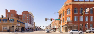 Ardmore, Oklahoma, USA - October 19, 2022: The old business district on Main Street