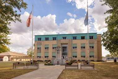 Stigler, Oklahoma, USA - October 15, 2022: The Haskell County Courthouse