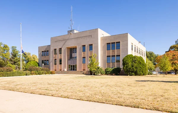 Wellington, Kansas, USA - October 17, 2022: The Summer County Courthouse