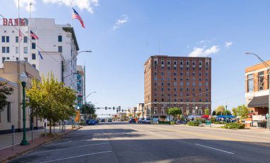 Fort Smith, Arkansas, USA - October 15, 2022: The old business district on Garrison Avenue
