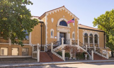 Blackwell, Oklahoma, USA - October 17, 2022: The old Blackwell Public Library