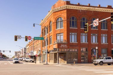 Ardmore, Oklahoma, USA - October 19, 2022: The old business district on Main Street
