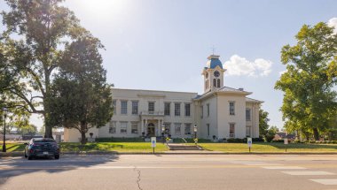 Van Buren, Arkansas, USA - October 15, 2022: The Crawford County Courthouse