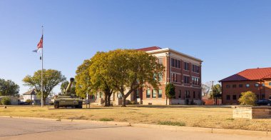 Medford, Oklahoma, USA - October 15, 2022: The Grant County Courthouse