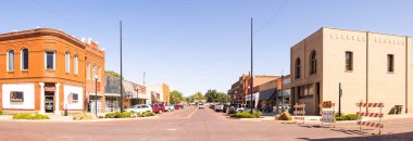 Pauls Valley, Oklahoma, USA - October 19, 2022: The old business district on Paul Avenue
