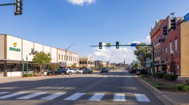 Fort Smith, Arkansas, USA - October 15, 2022: The old business district on Garrison Avenue