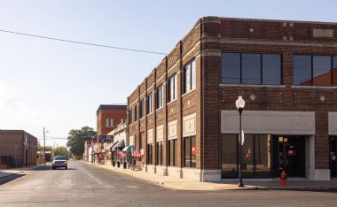 Sallisaw, Oklahoma, USA - October 15, 2022: The old business district on Choctaw Avenue