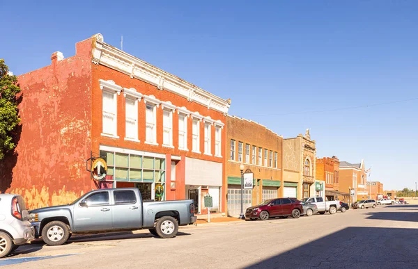 Guthrie, Oklahoma, USA - October 17, 2022: The old business district on 2nd Street