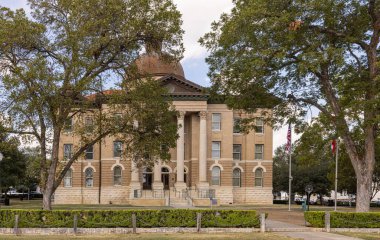 San Marcos, Texas, USA - October 14, 2022: The Hays County Courthouse
