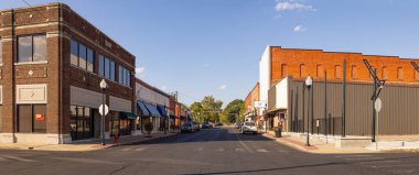 Sallisaw, Oklahoma, USA - October 15, 2022: The old business district on Oak Street