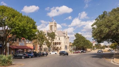 New Braunfels, Texas, USA - October 14, 2022: The Comal County Courthouse