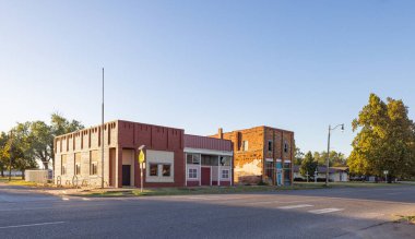 Dover, Oklahoma, USA - October 17, 2022: The old business district on Chisholm Avenue