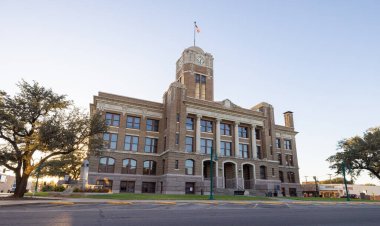 Cleburne, Texas, USA - October 19, 2022: The Johnson County Courthouse
