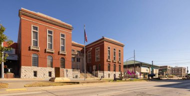 McAlester, Oklahoma, USA - October 15, 2022: The Pittsburg County Courthouse