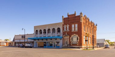 Perry, Oklahoma, USA - October 17, 2022: The old business district on 6th Street