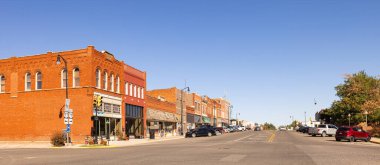 Perry, Oklahoma, USA - October 17, 2022: The old business district on 7th Street