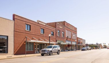 Ardmore, Oklahoma, USA - October 19, 2022: The old business district on Main Street