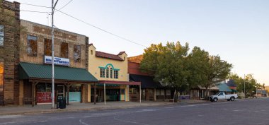 Pawnee, Oklahoma, USA - October 18, 2022: The old business district on 6th Street