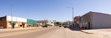 Lexington, Oklahoma, USA -October 19, 2022: The old business district on Broadway Street