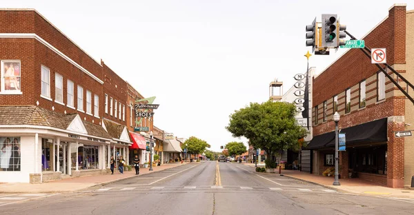 Tahlequah, Oklahoma, USA - October 16, 2022: The old business district on Muskogee Avenue